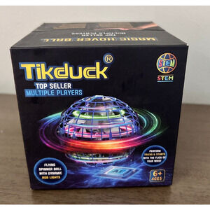 Tikduck Flying Orb Ball-Cosmic Globe Soaring Hover Boomerang Spinner-New in Box